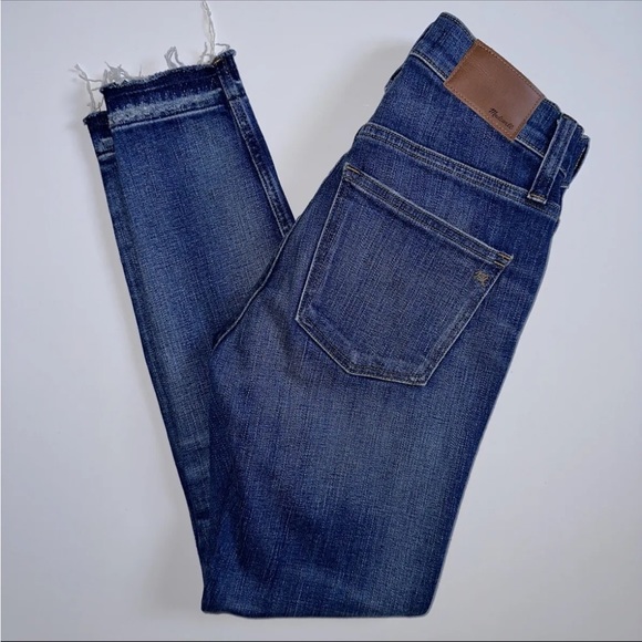 Madewell 9” High Rise Skinny Jean Size 24 Petite Distressed Raw Edge Hem - Picture 3 of 8